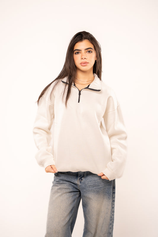Ice White Quarter-Zip