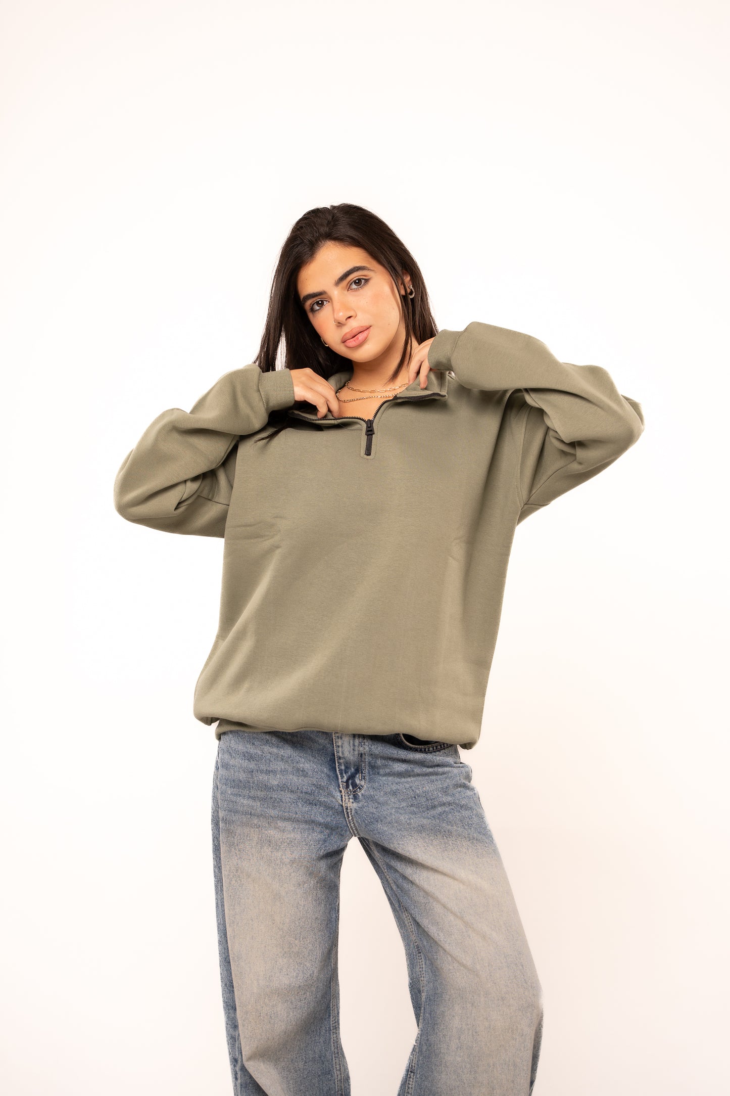 Forest Olive Quarter-Zip