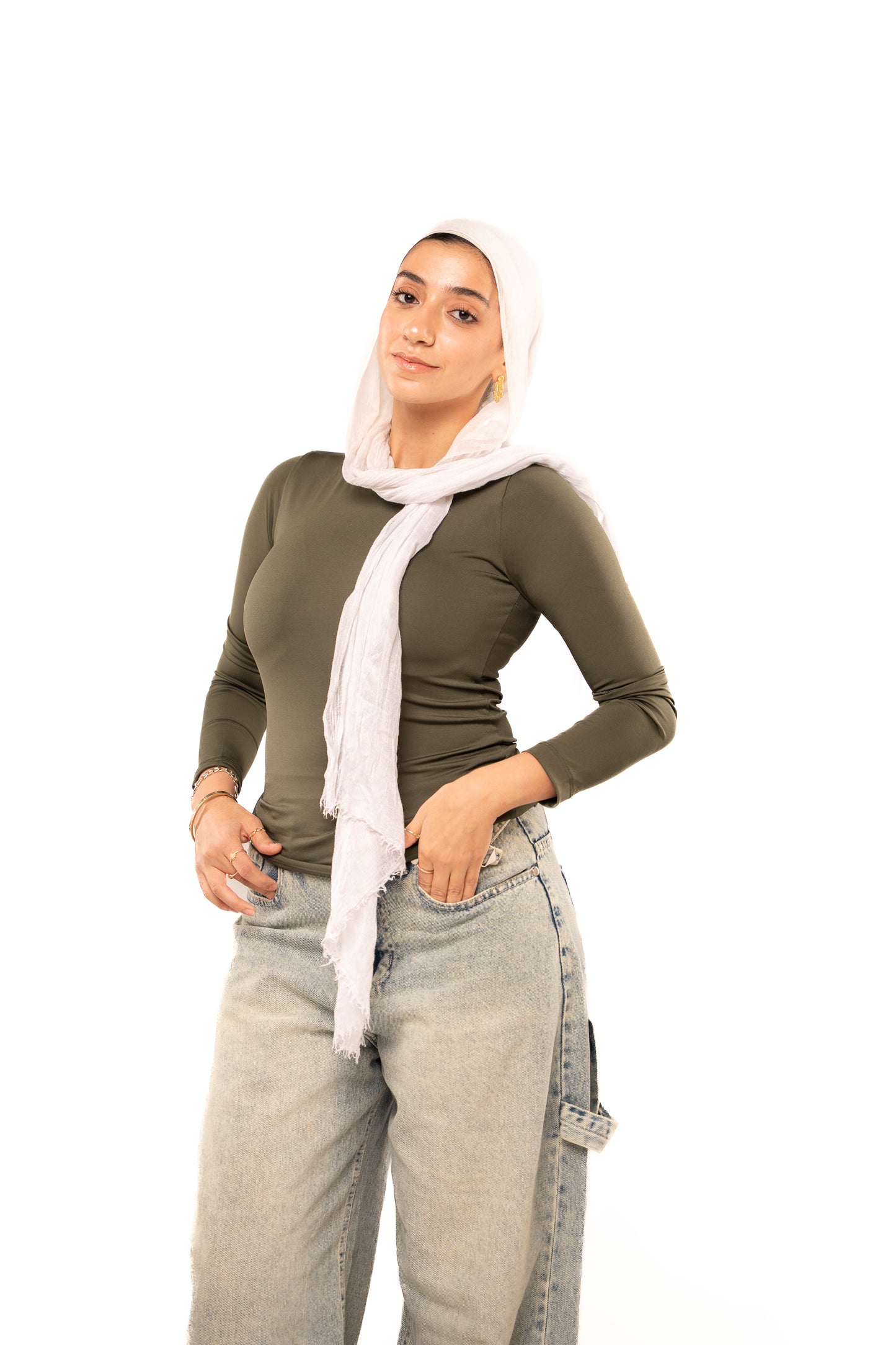 Forest Olive Long Sleeve Top