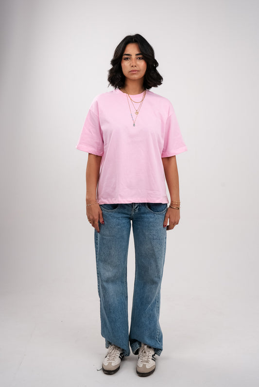 BubbleGum Pink Boxy T-Shirt