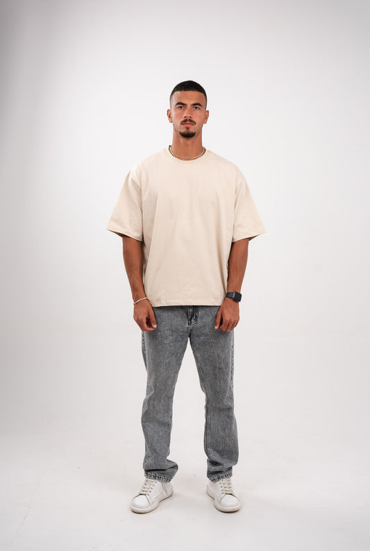 Beige Tan Boxy T-Shirt