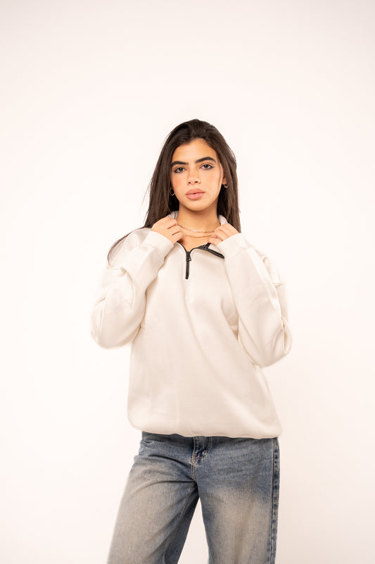 Ice White Quarter-Zip