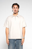 Earth Beige Zip Up Polo