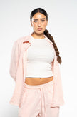 Salmon Pink Linen Shirt