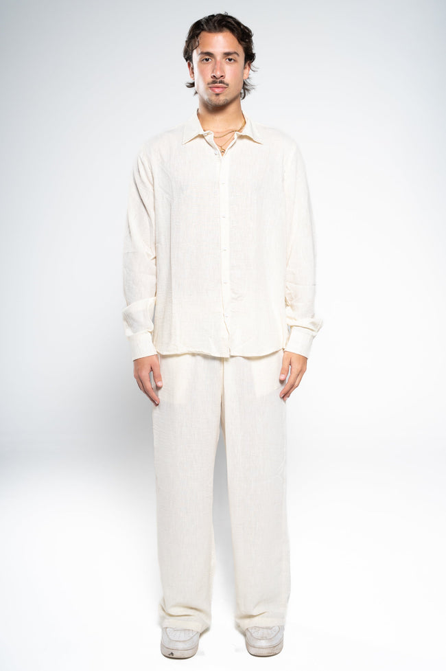 Off White Linen Pants