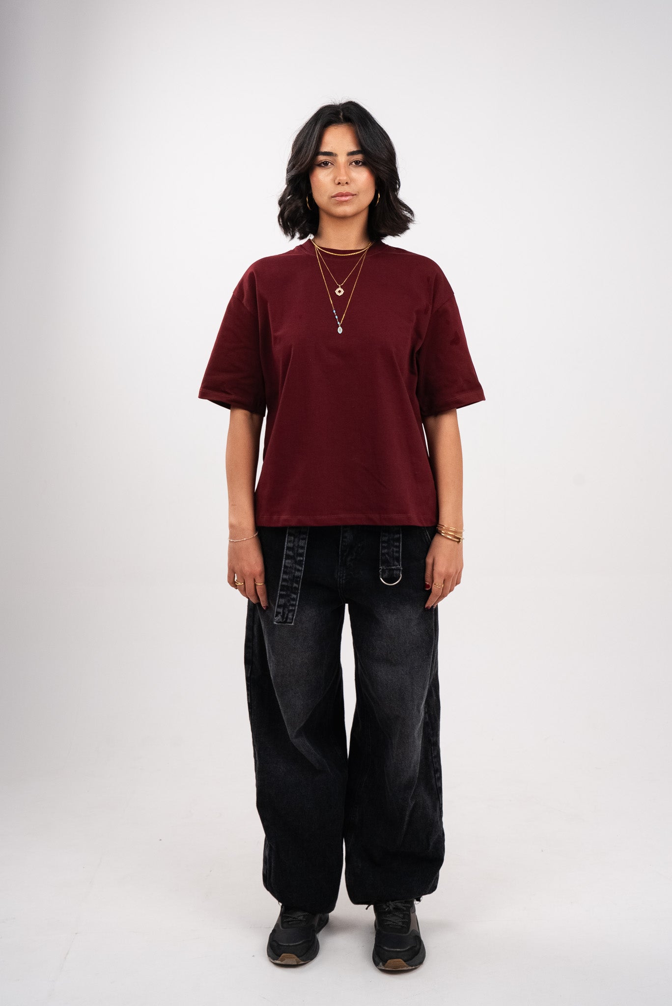 Deep Burgundy Boxy T-Shirt