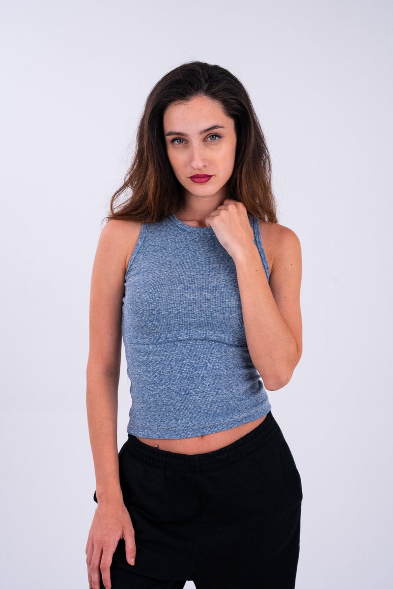 Washed Sky Blue Tank Top