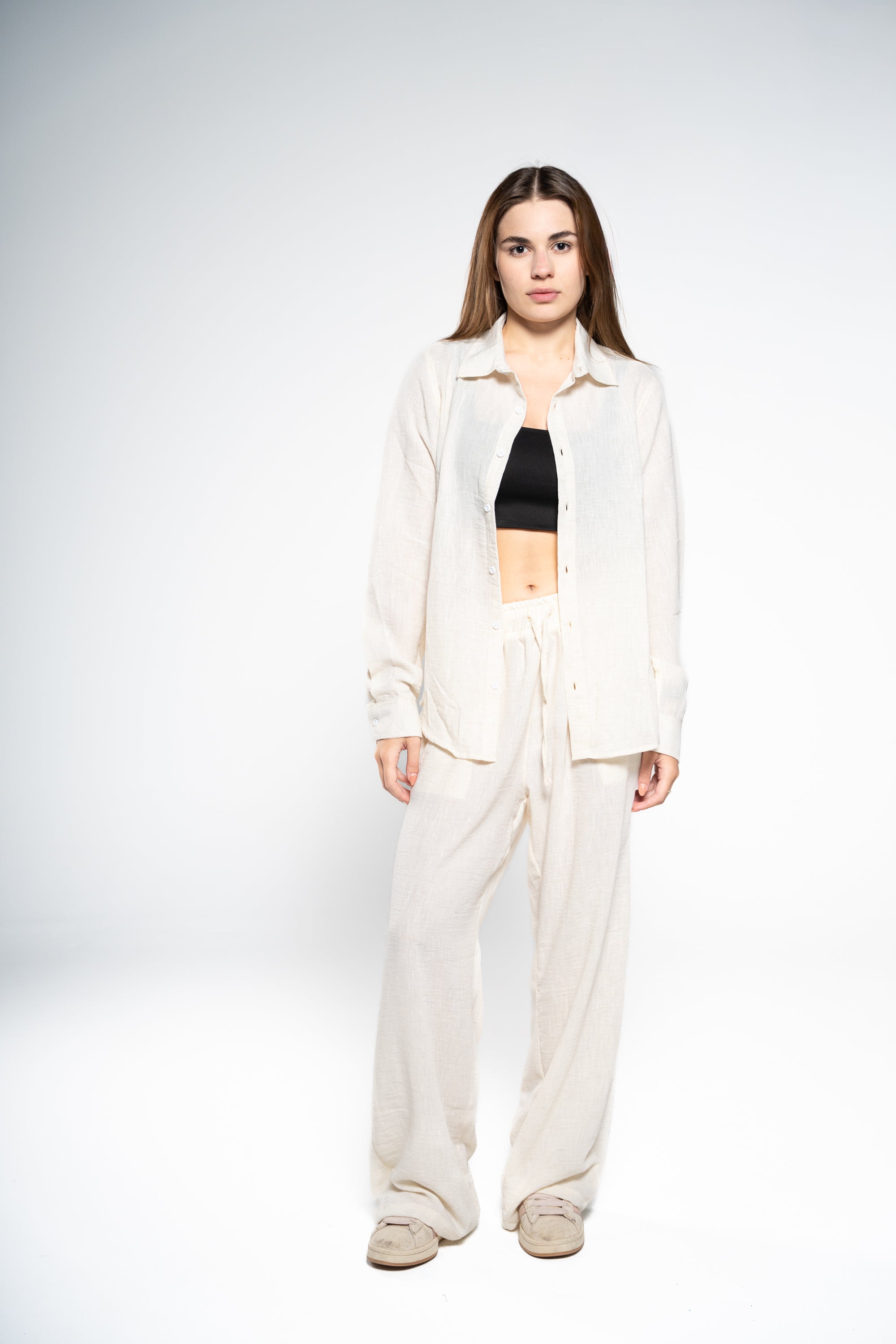 Off White Linen Pants