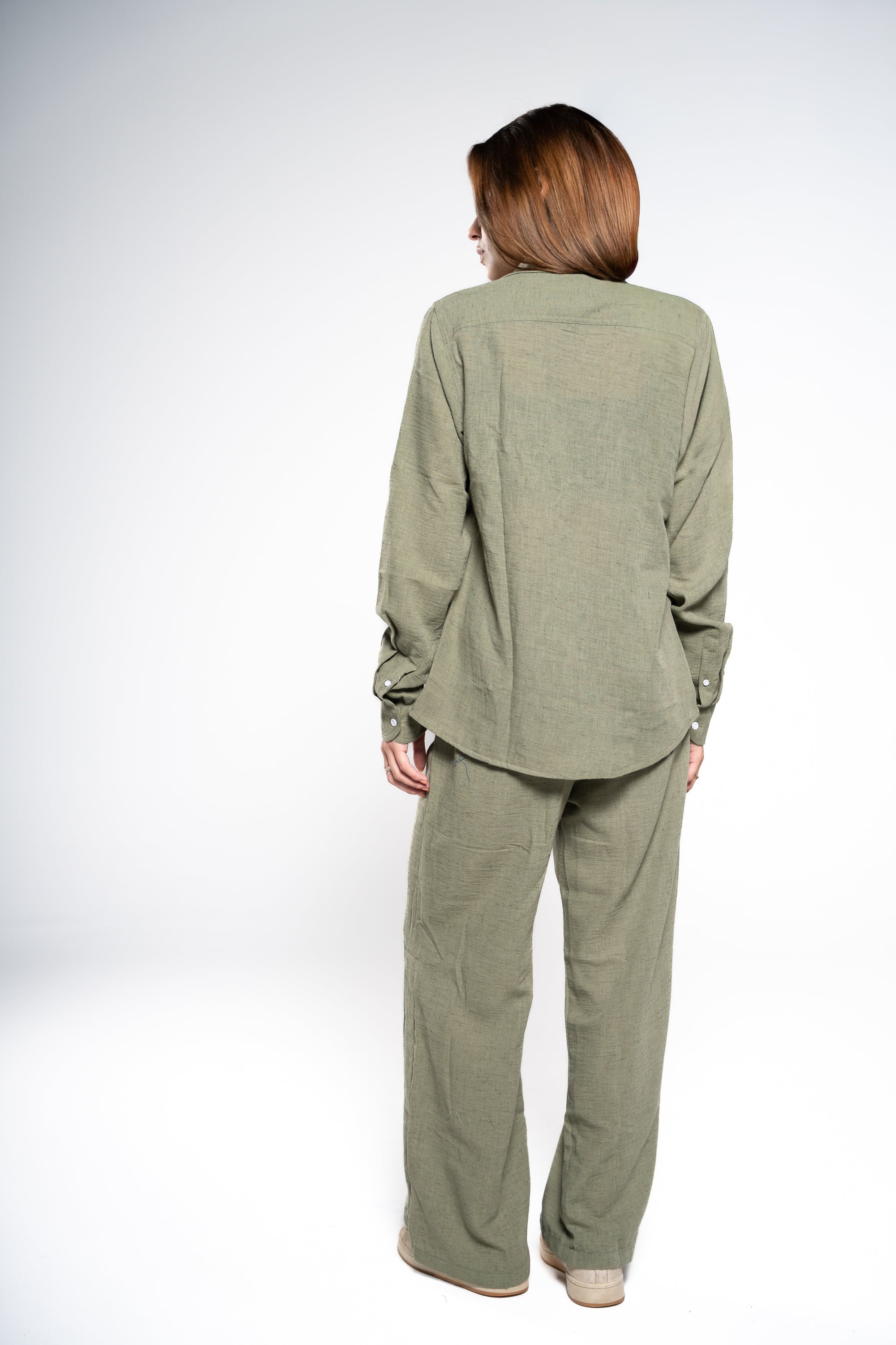 Forest Green Linen Shirt