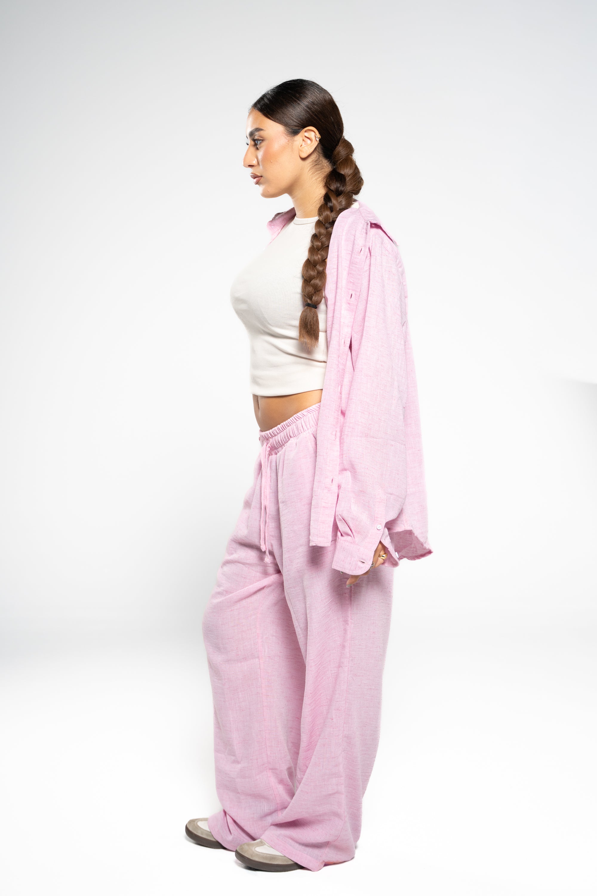 Ballet Pink Linen Pants