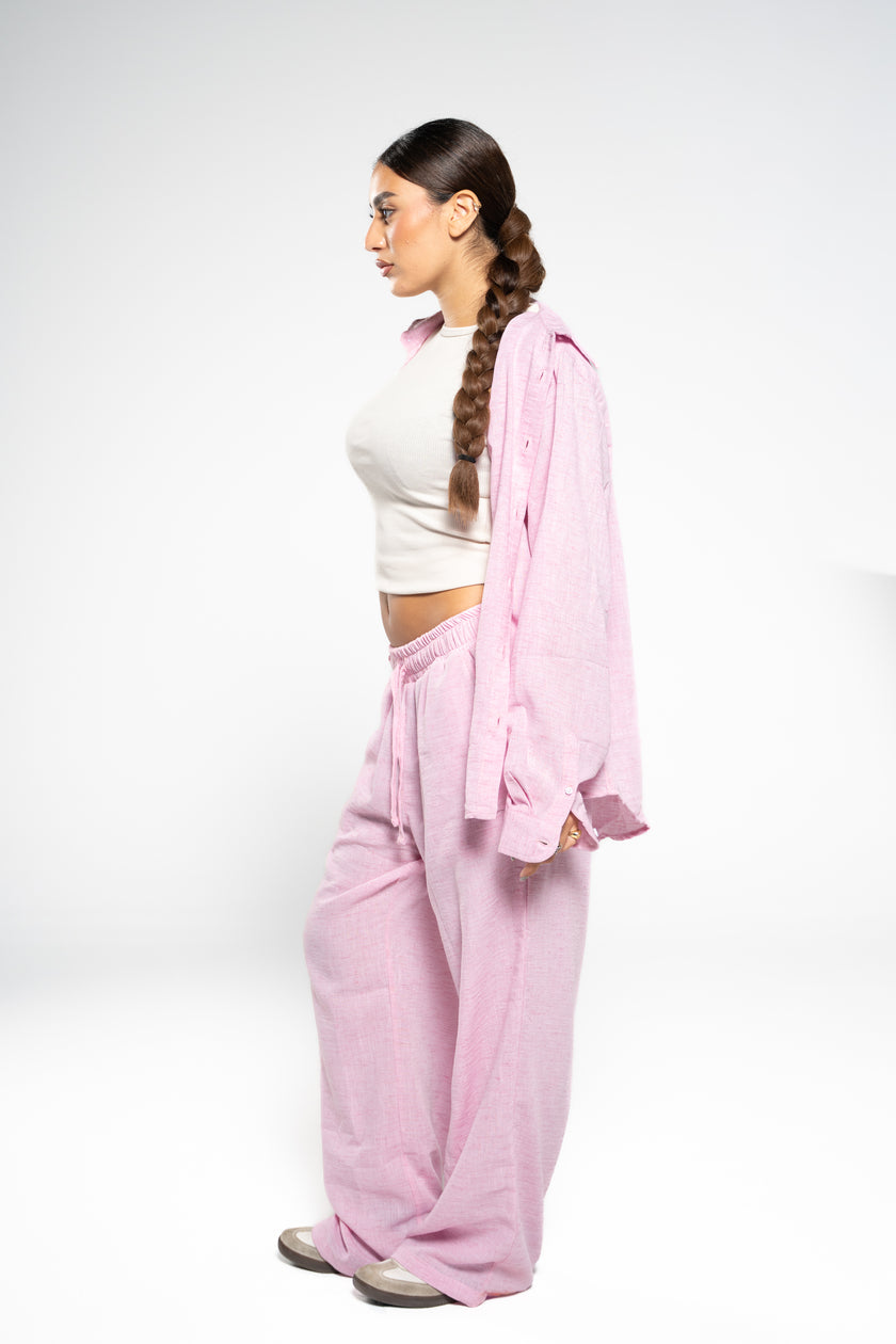 Ballet Pink Linen Shirt
