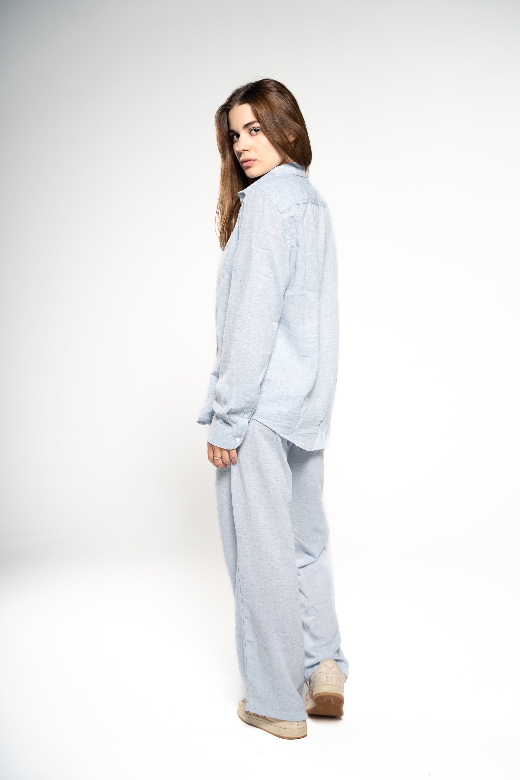 Arctic Blue Linen Shirt