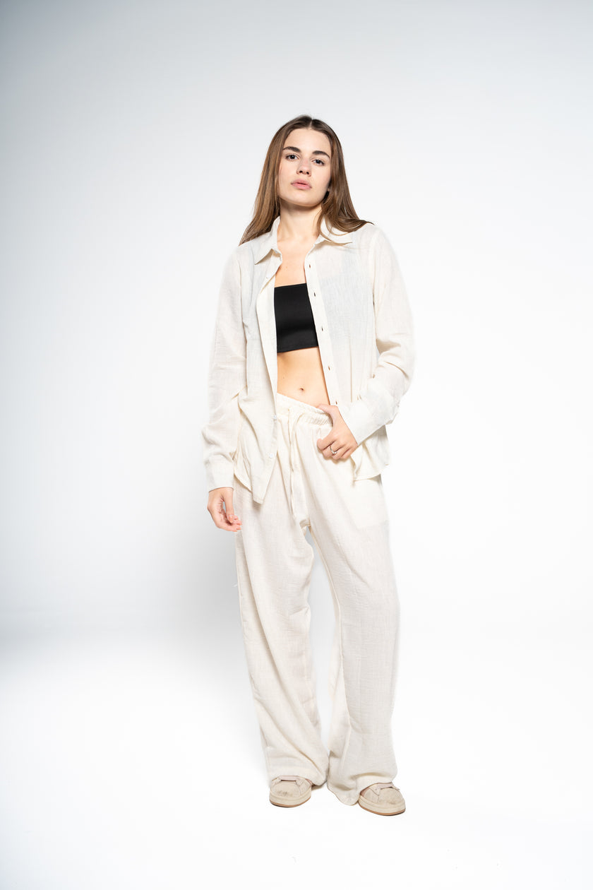Off White Linen Shirt