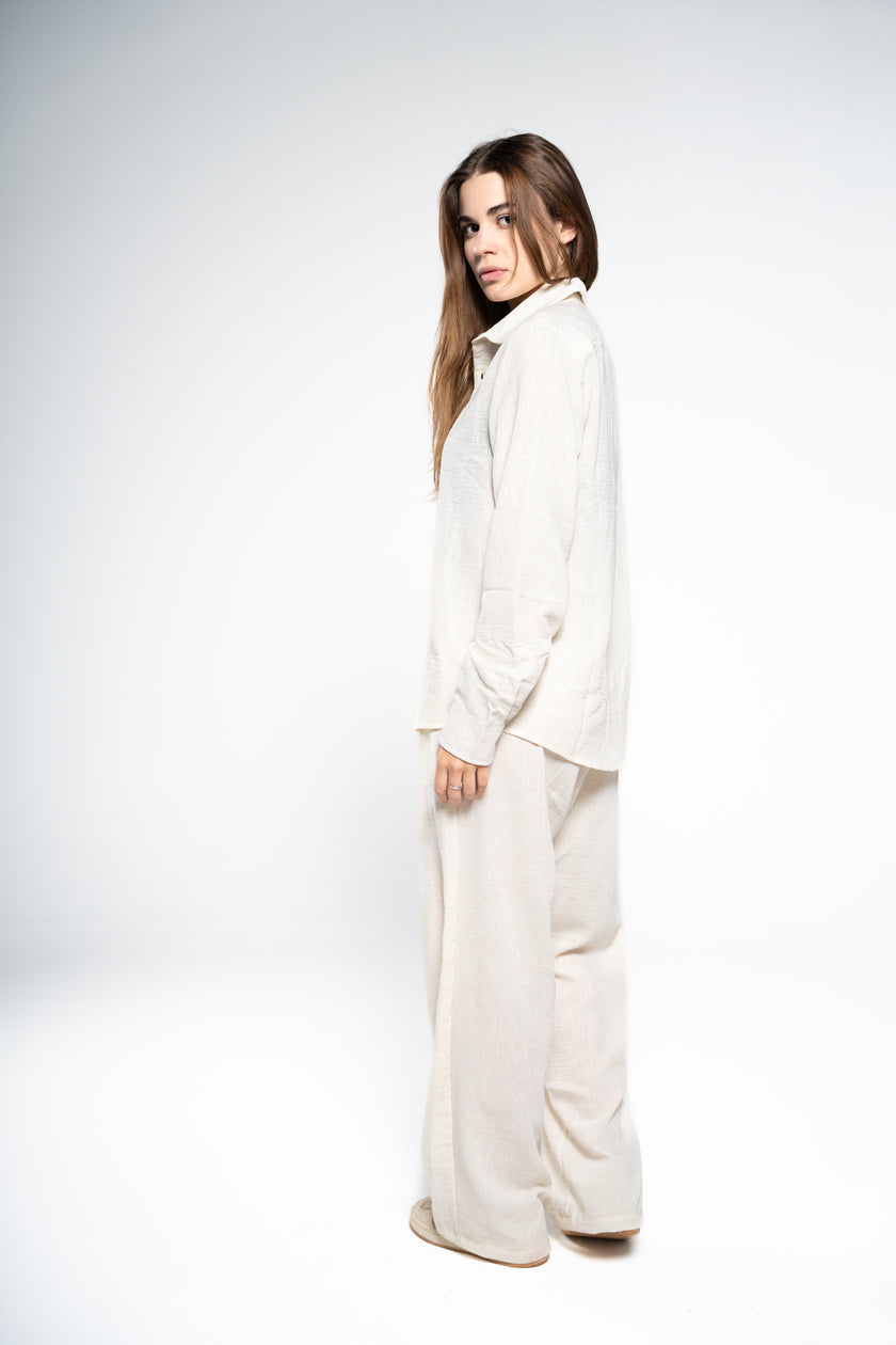 Off White Linen Pants