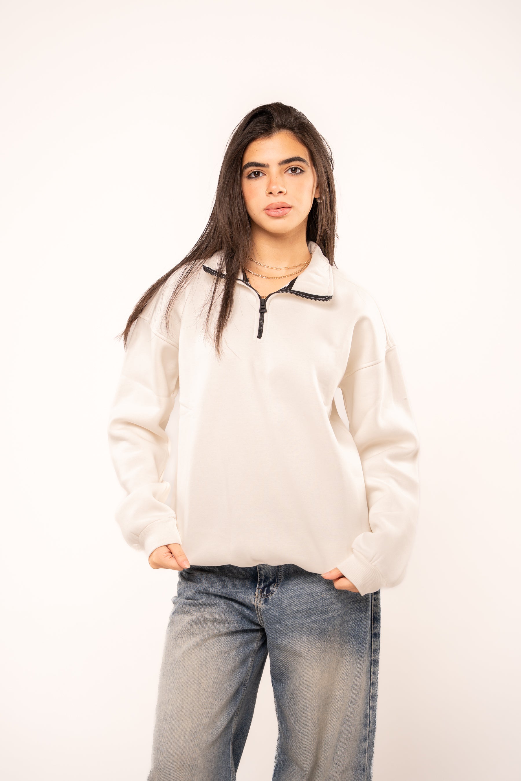 Ice White Quarter-Zip