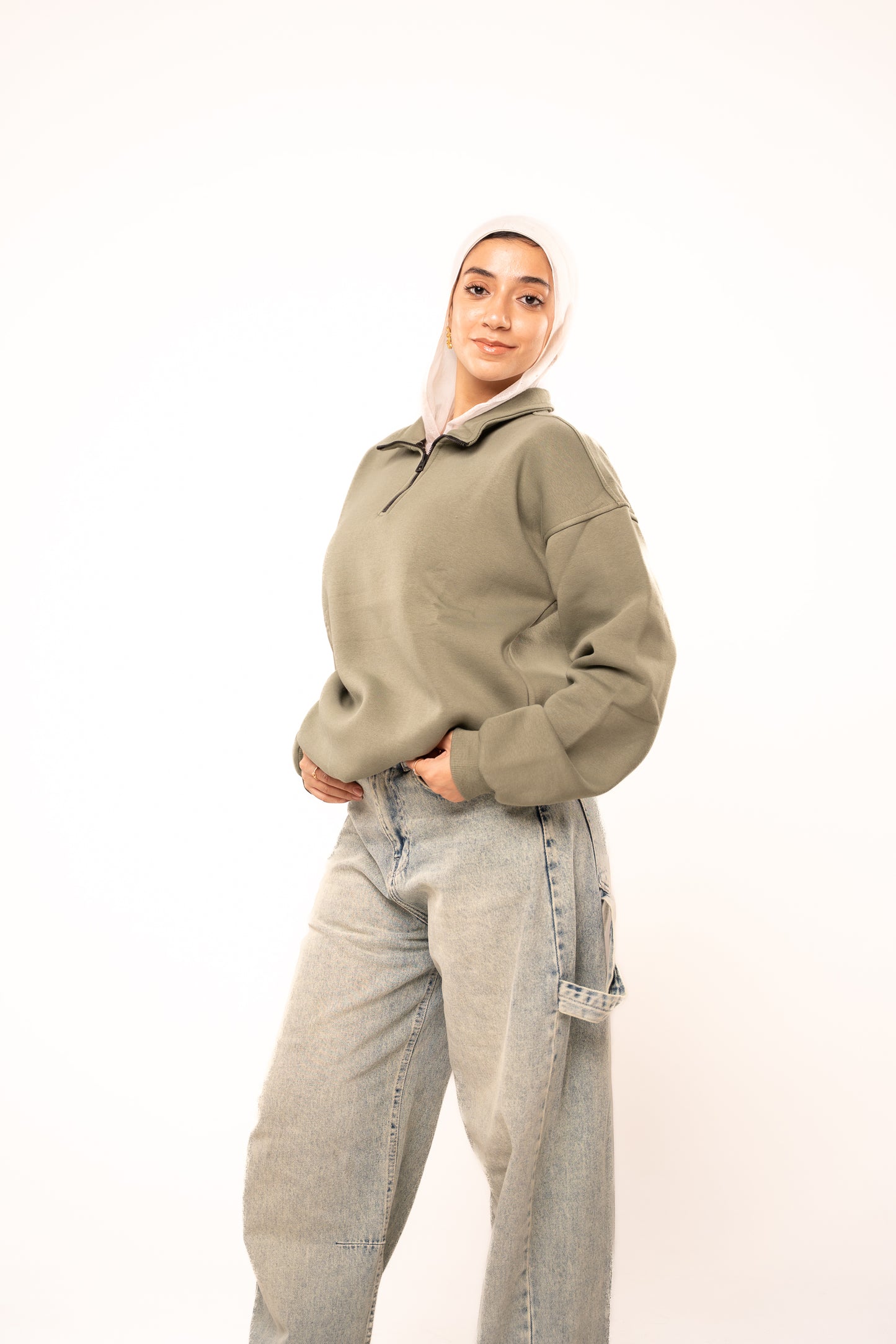 Forest Olive Quarter-Zip