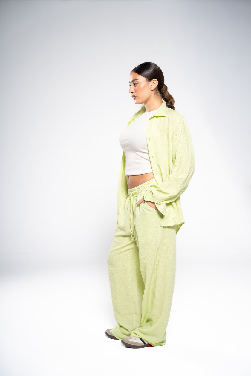 Iguana Green Linen Shirt