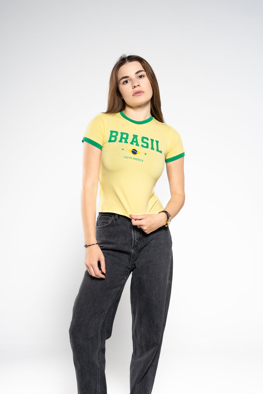 Brasil Yellow Baby Tee
