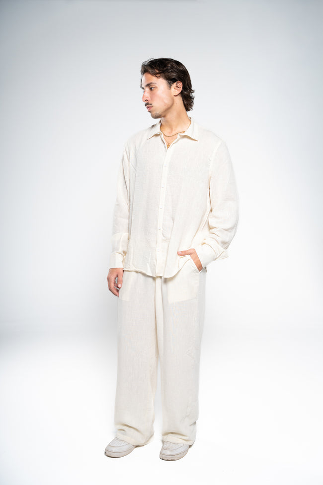 Off White Linen Shirt