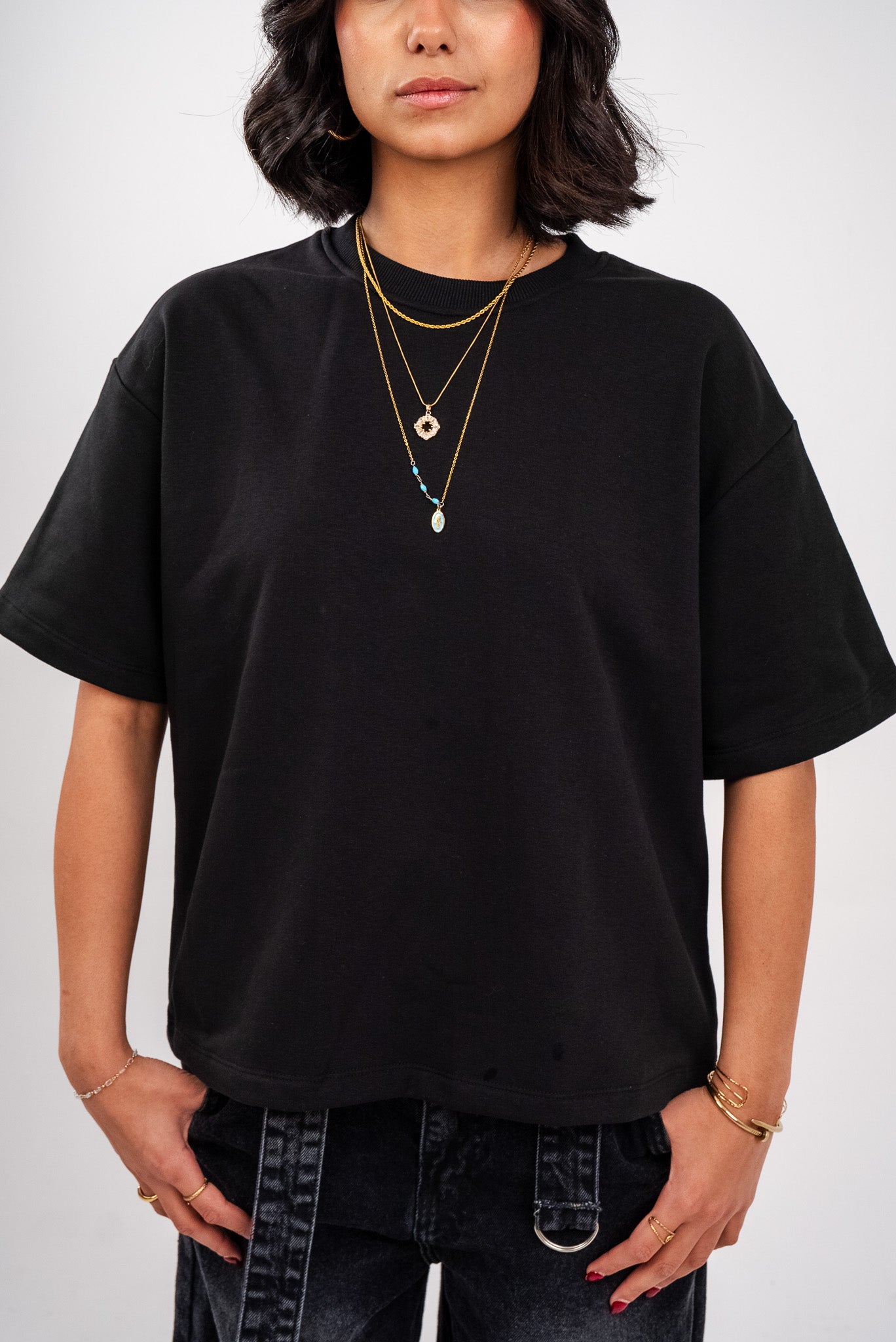 Charcoal Black Boxy T-Shirt