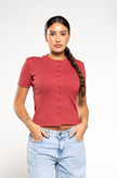 Maroon Red Button Up