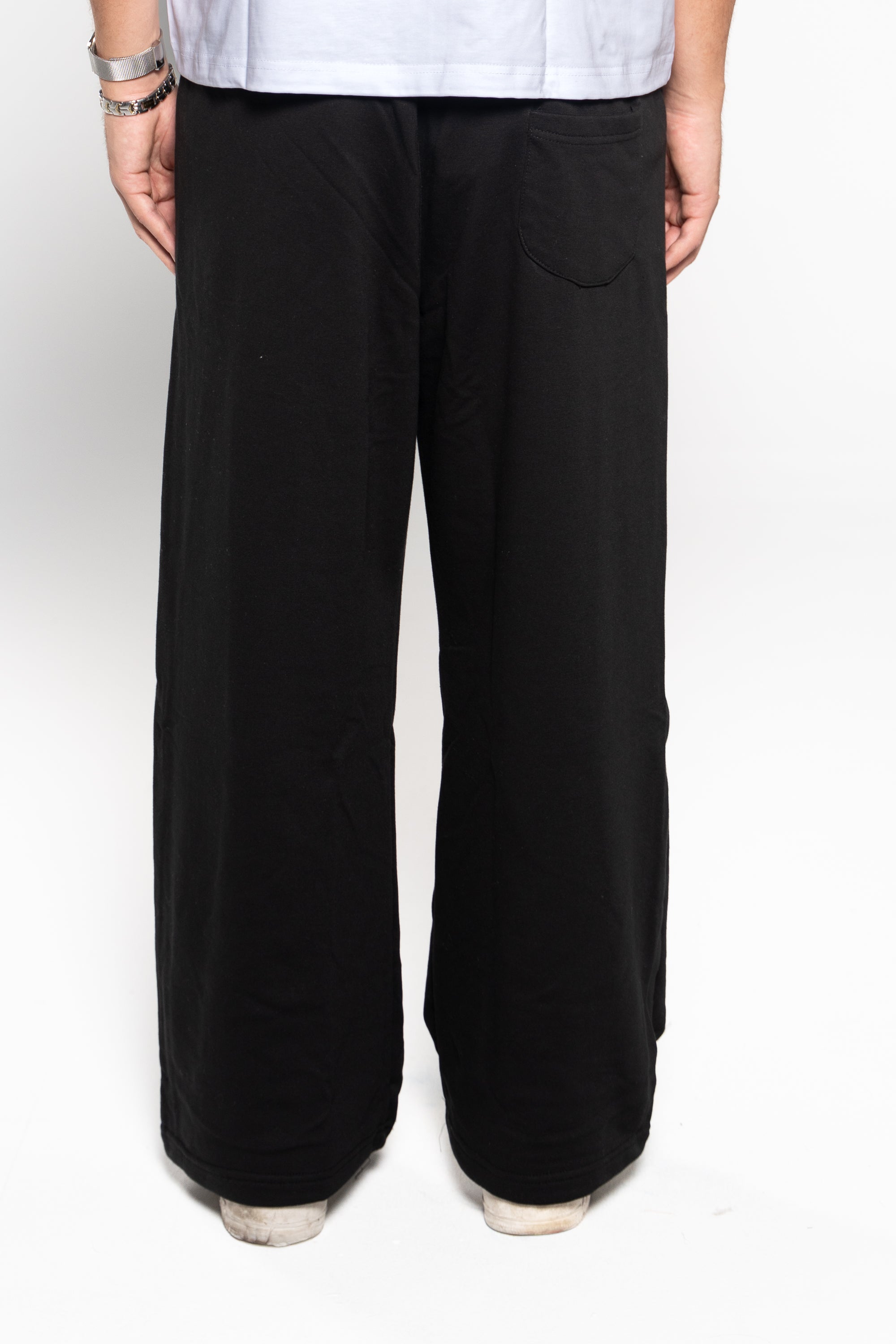 Ink Black Wide-Leg SweatPants