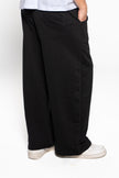 Ink Black Wide-Leg SweatPants
