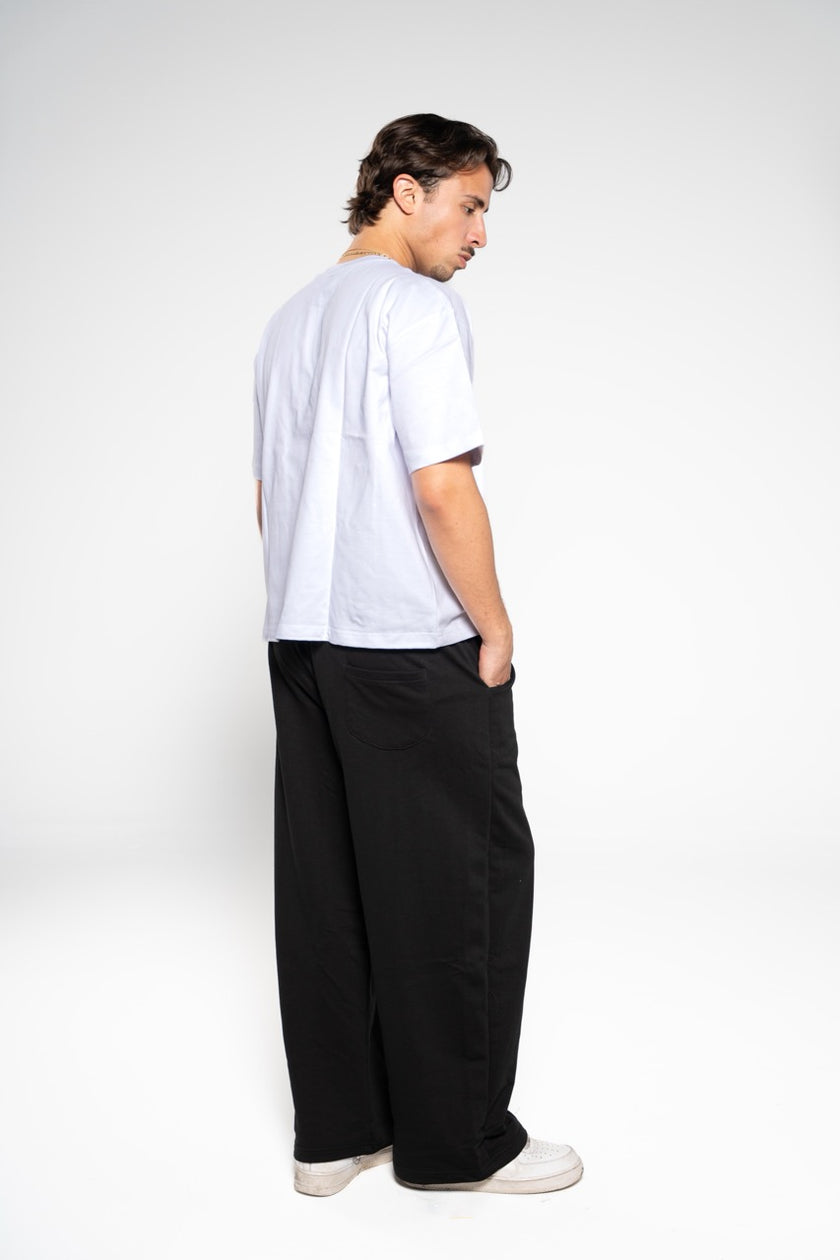 Ink Black Wide-Leg SweatPants