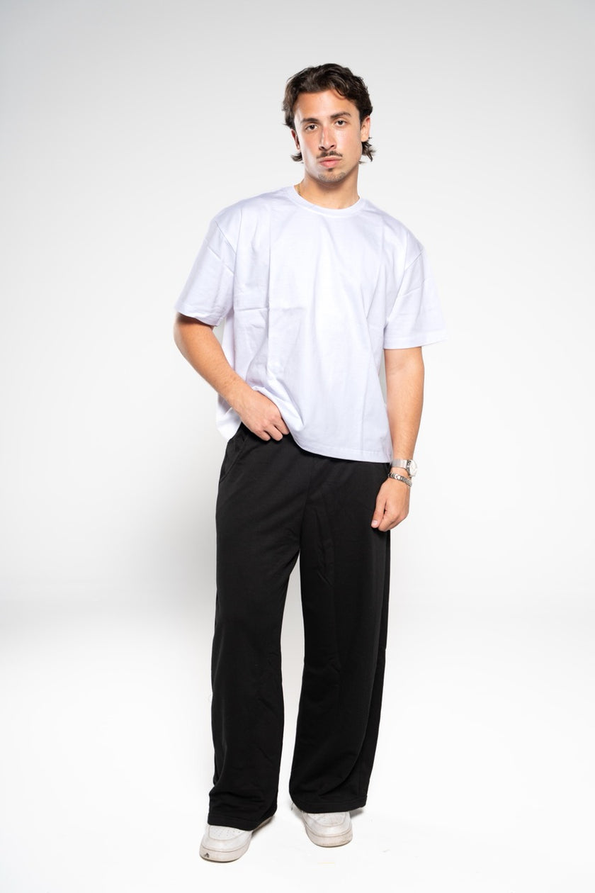 Ink Black Wide-Leg SweatPants