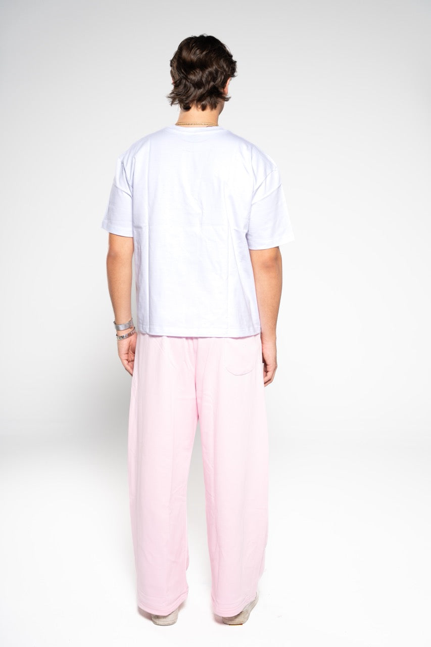Ballet Pink Wide-Leg SweatPants