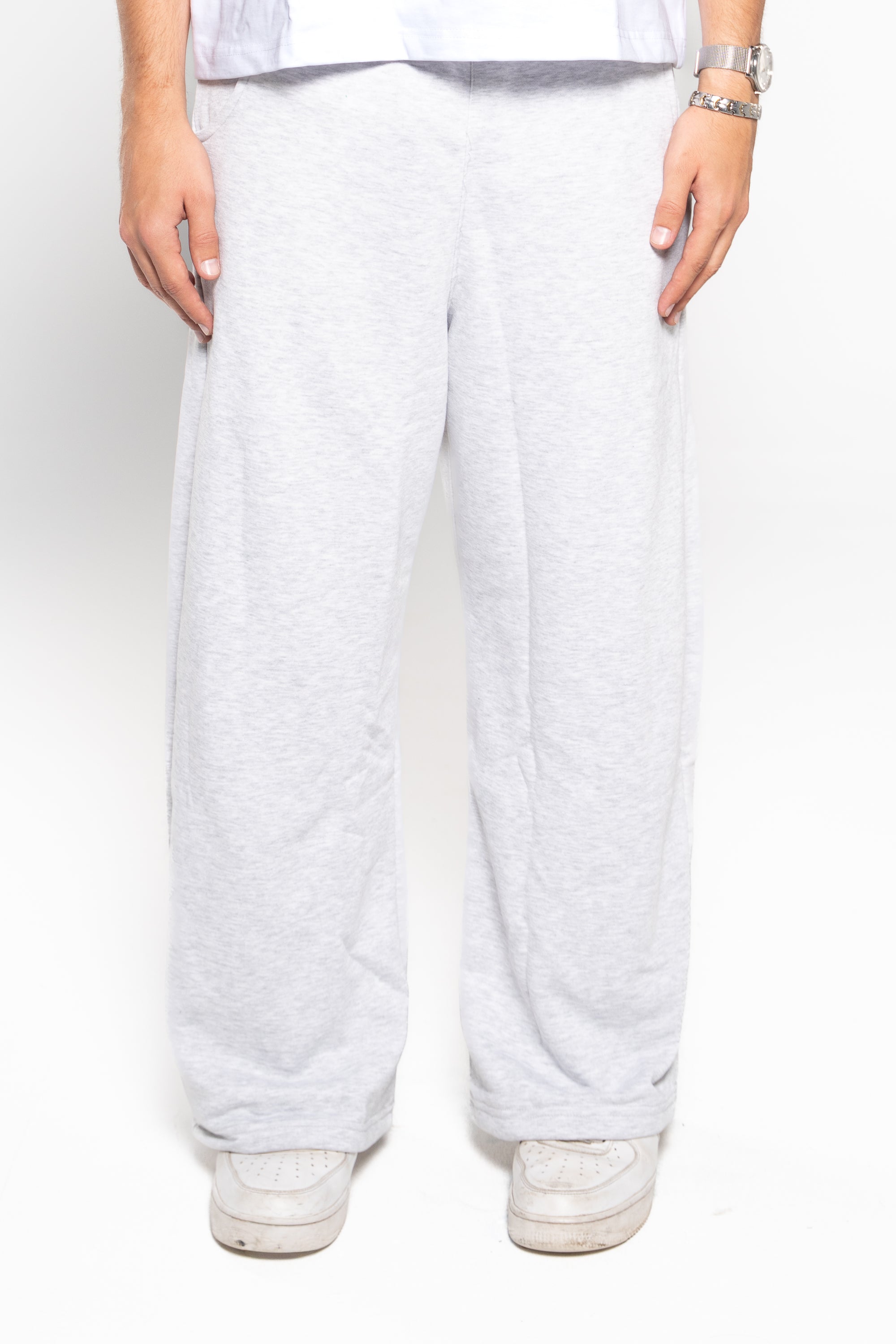 Smoke Grey Wide-Leg SweatPants