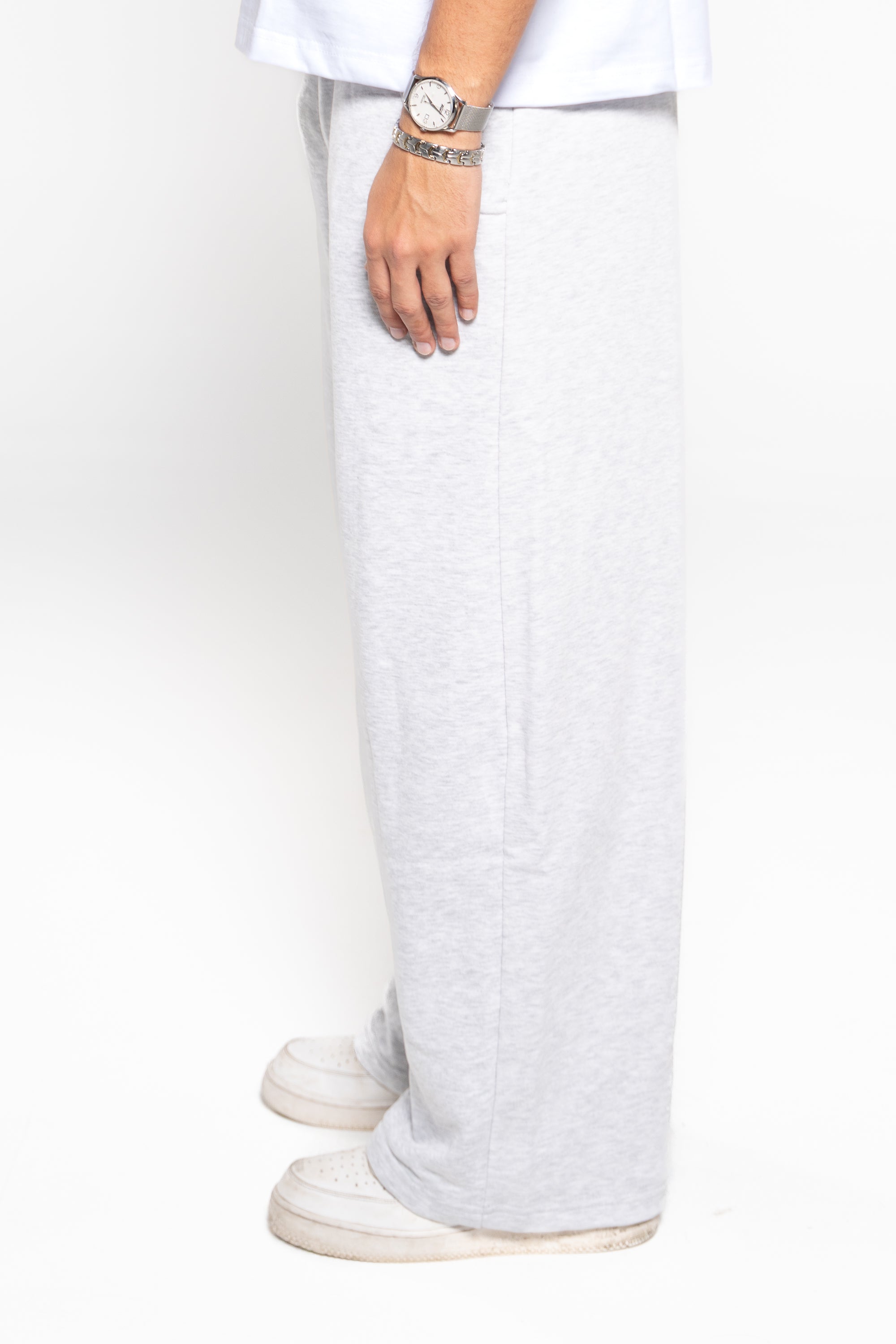 Smoke Grey Wide-Leg SweatPants