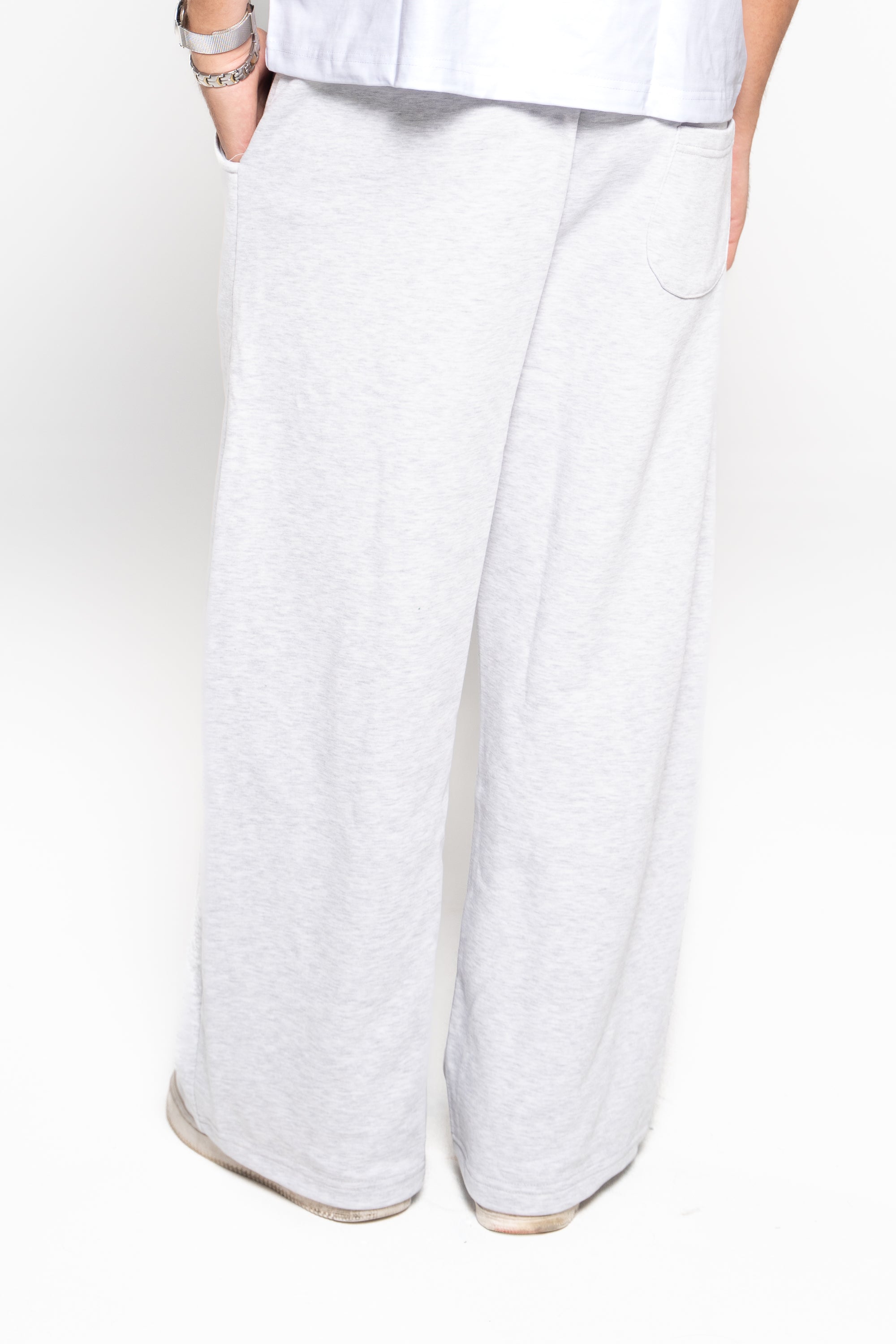 Smoke Grey Wide-Leg SweatPants