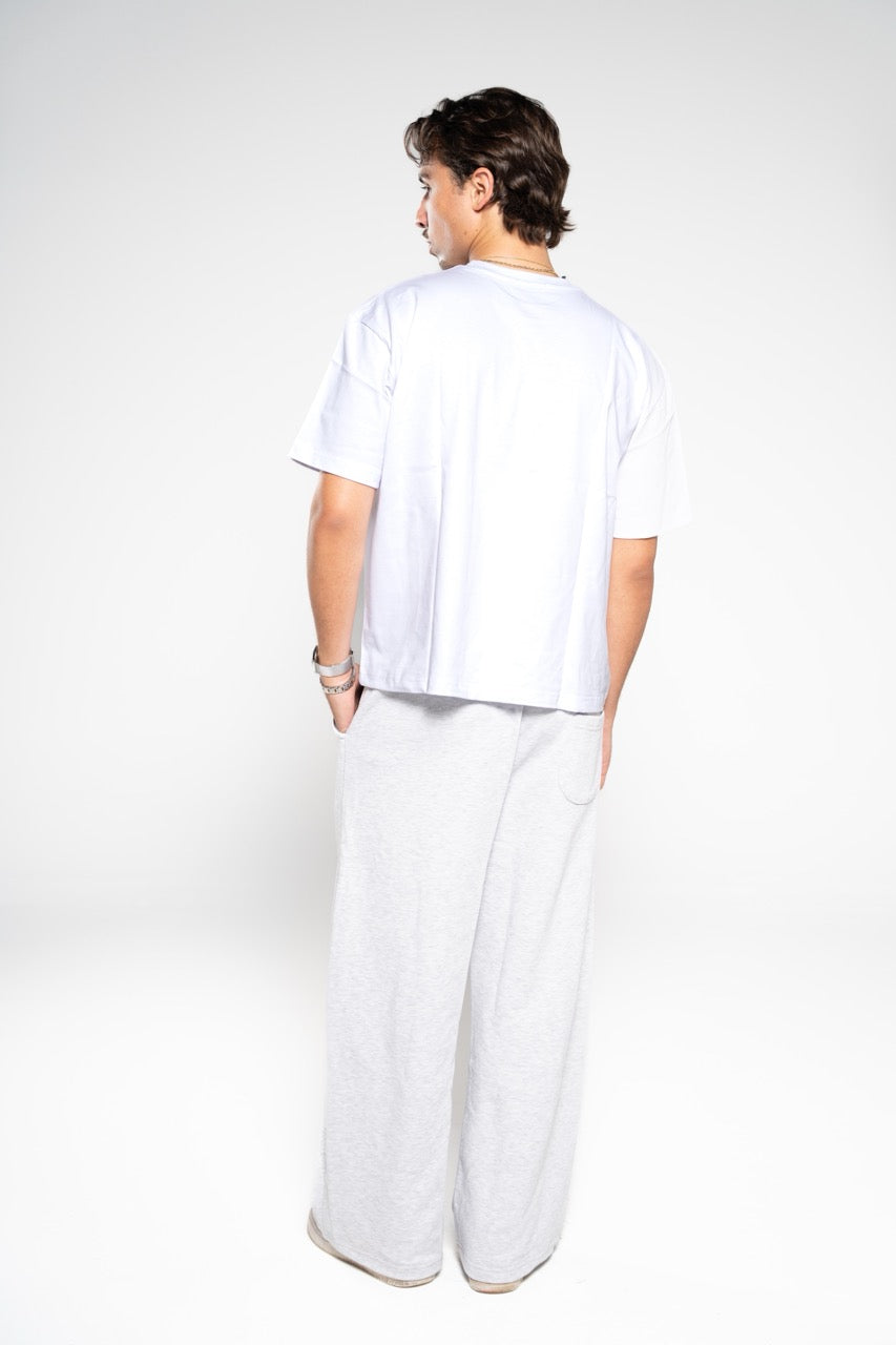 Smoke Grey Wide-Leg SweatPants