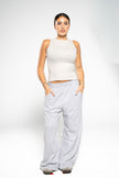 Smoke Grey Wide-Leg SweatPants