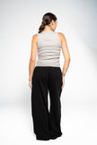 Ink Black Wide-Leg SweatPants