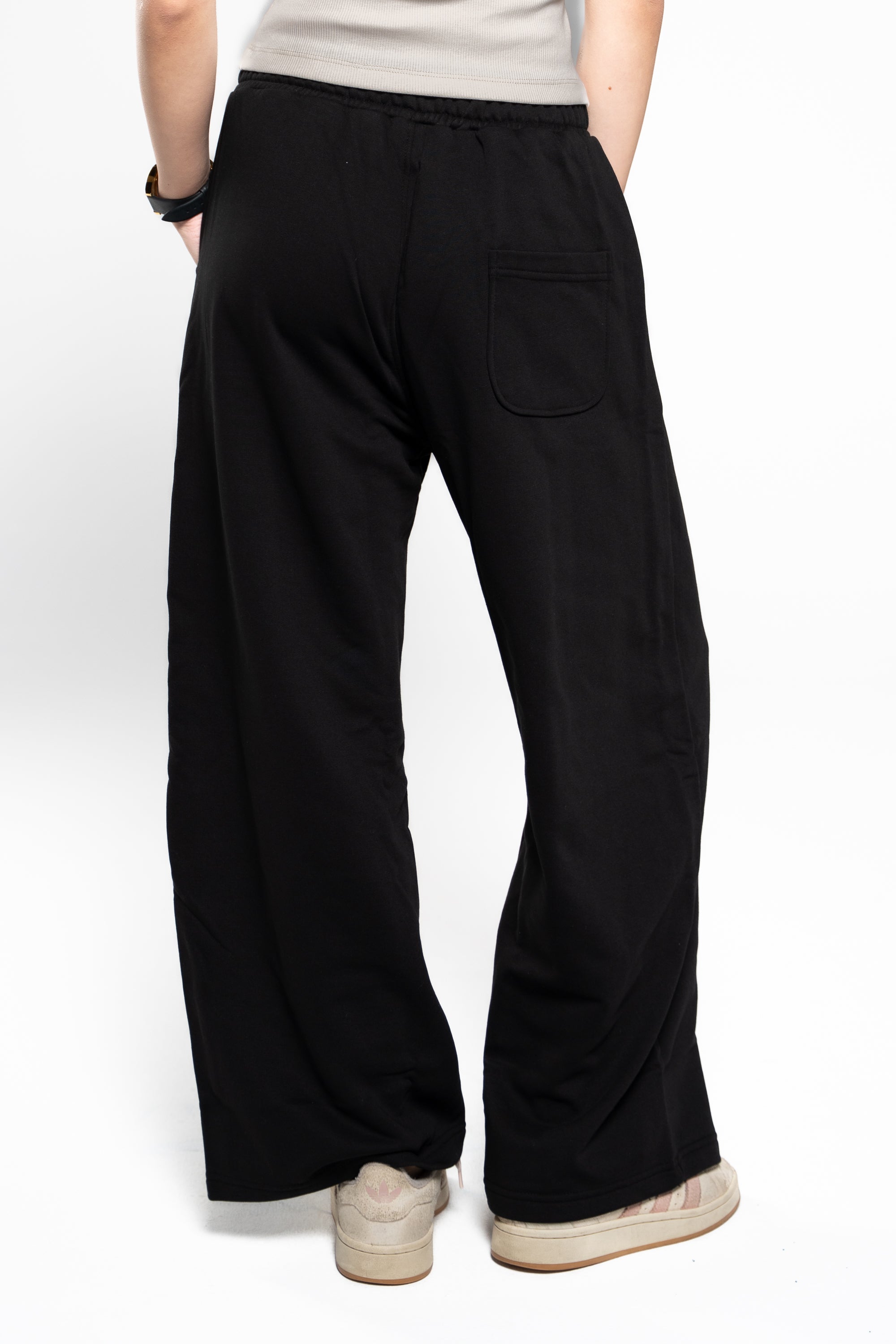 Ink Black Wide-Leg SweatPants