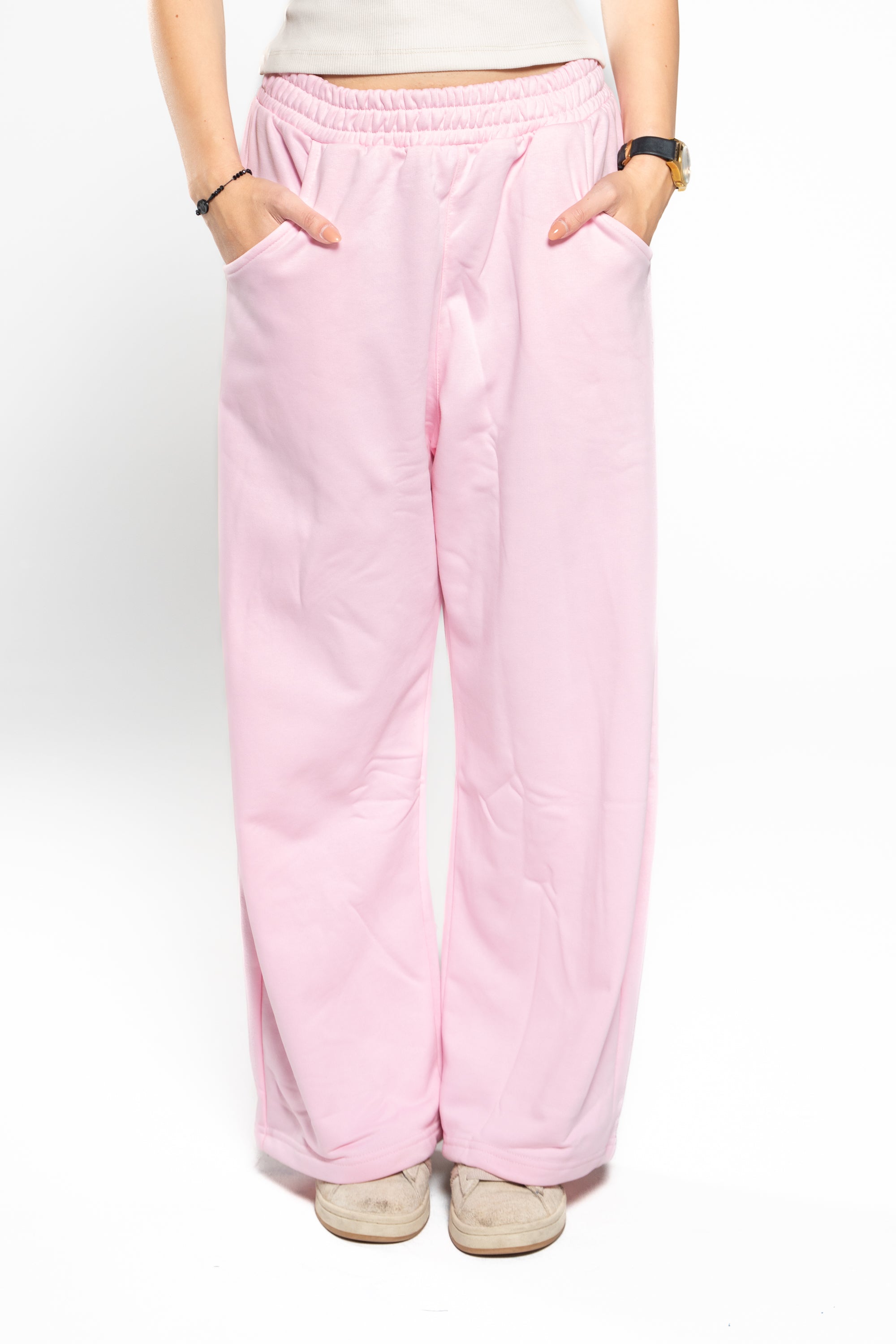 Ballet Pink Wide-Leg SweatPants