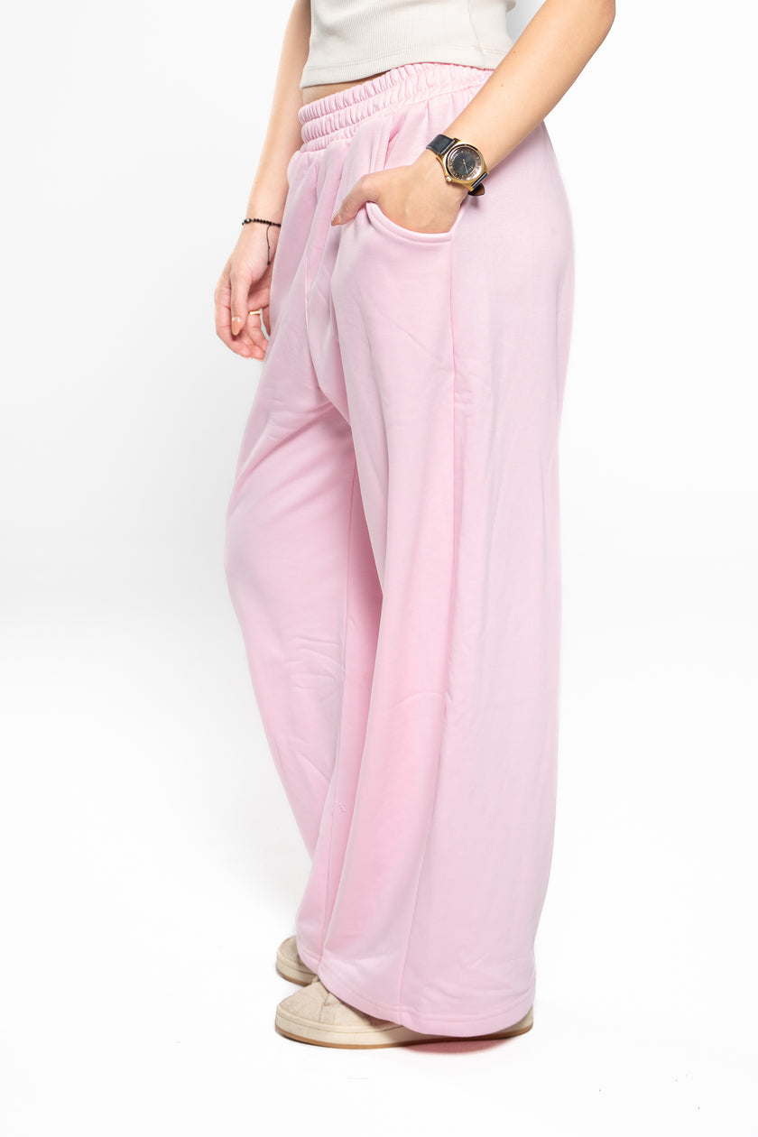 Ballet Pink Wide-Leg SweatPants