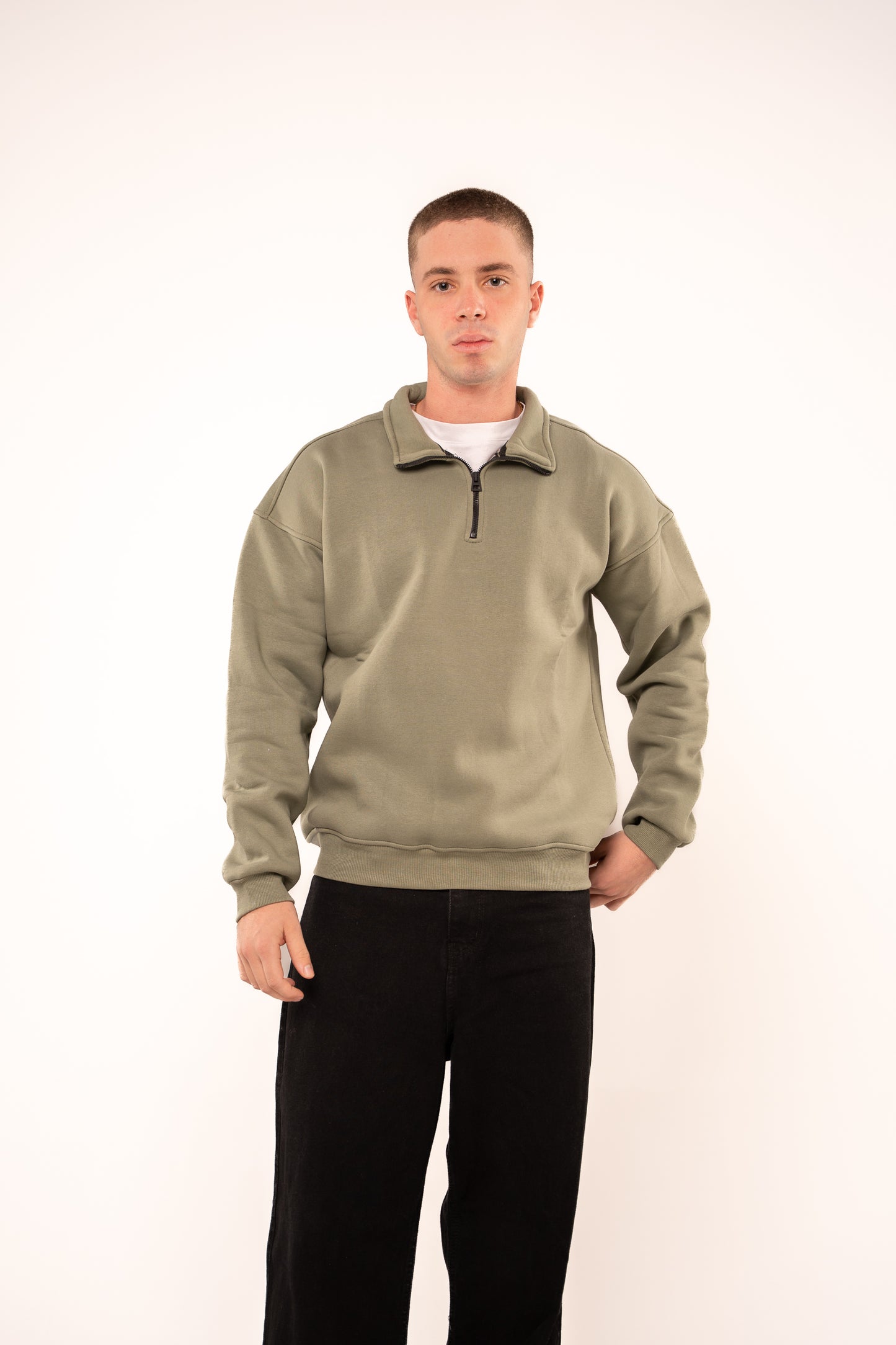 Forest Olive Quarter-Zip
