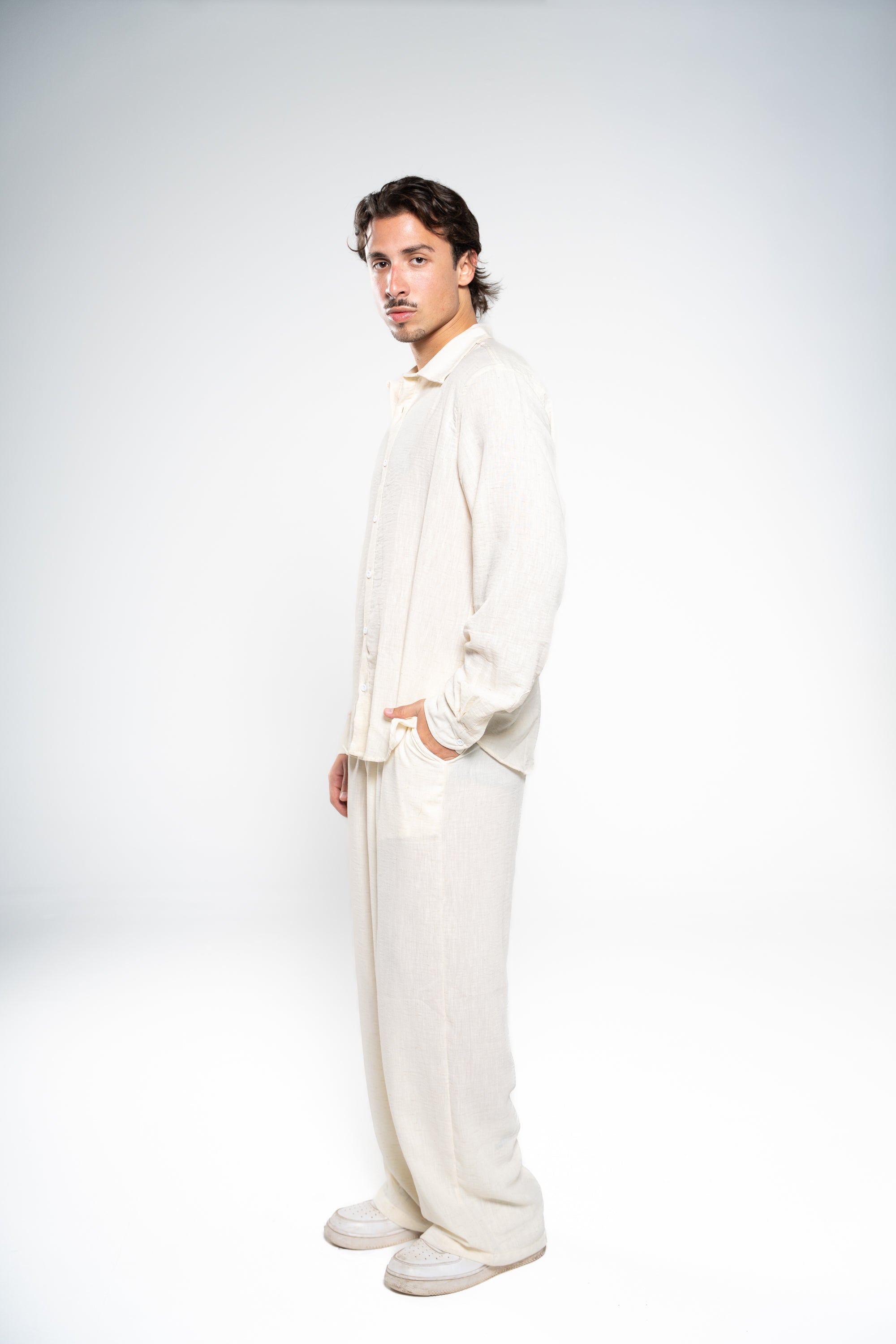 Off White Linen Pants