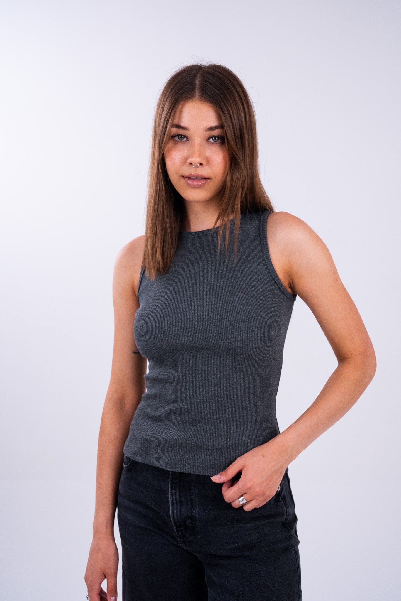 Dim Gray Tank Top