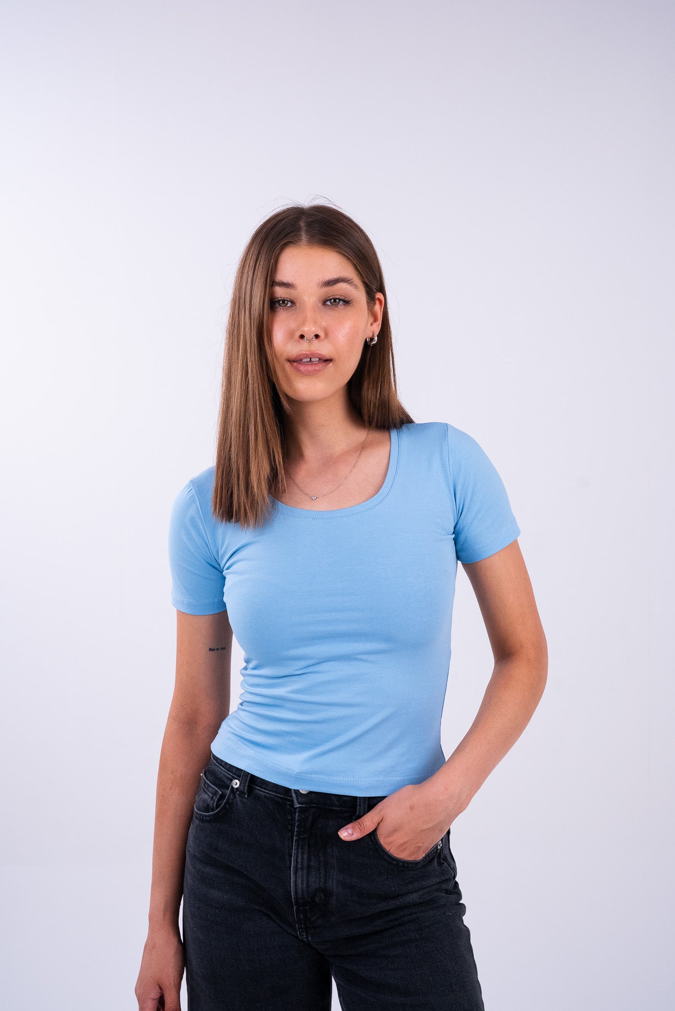 Jordy Blue U-Shaped Top