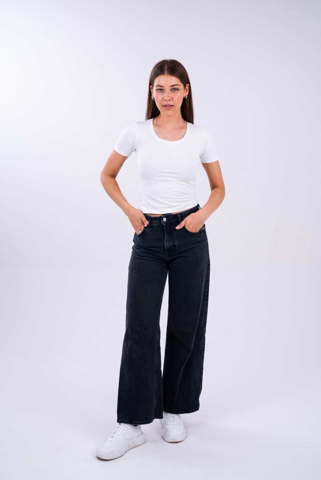 Ice White U-Shaped Top