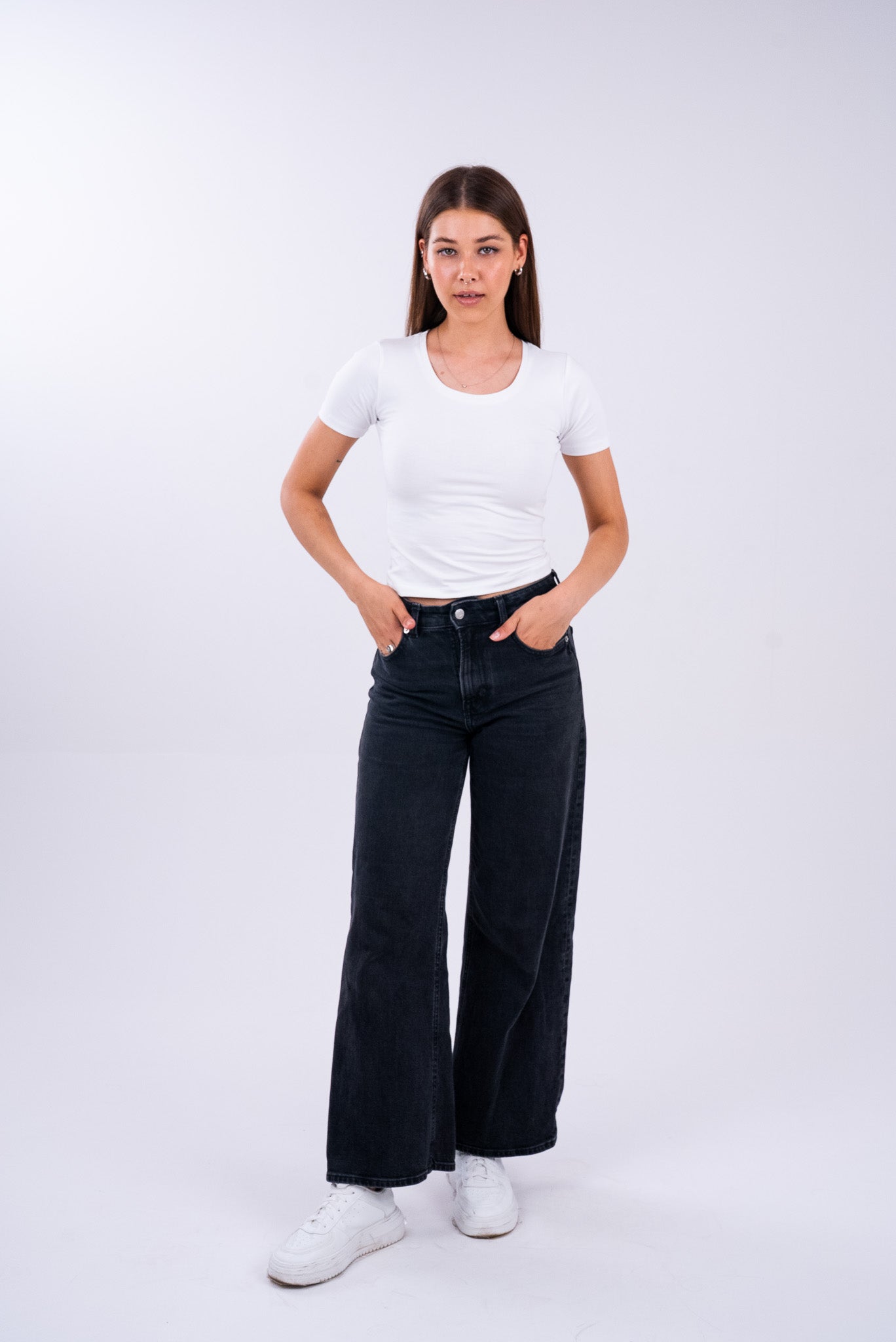 Ice White U-Shaped Top