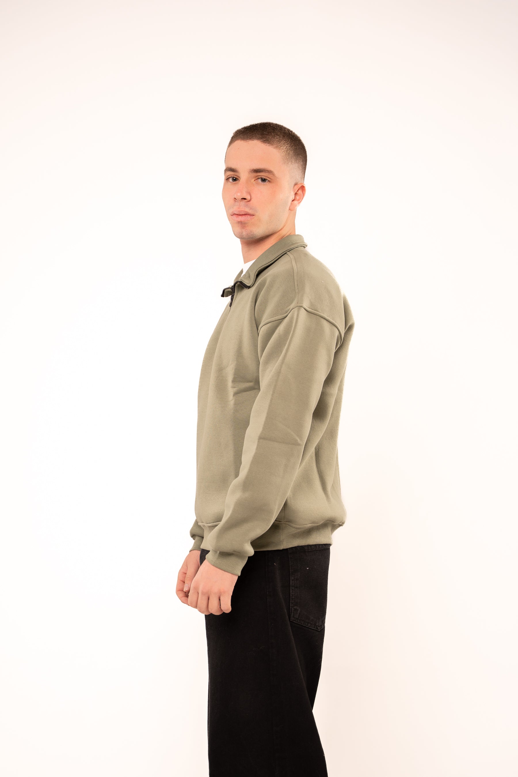 Forest Olive Quarter-Zip
