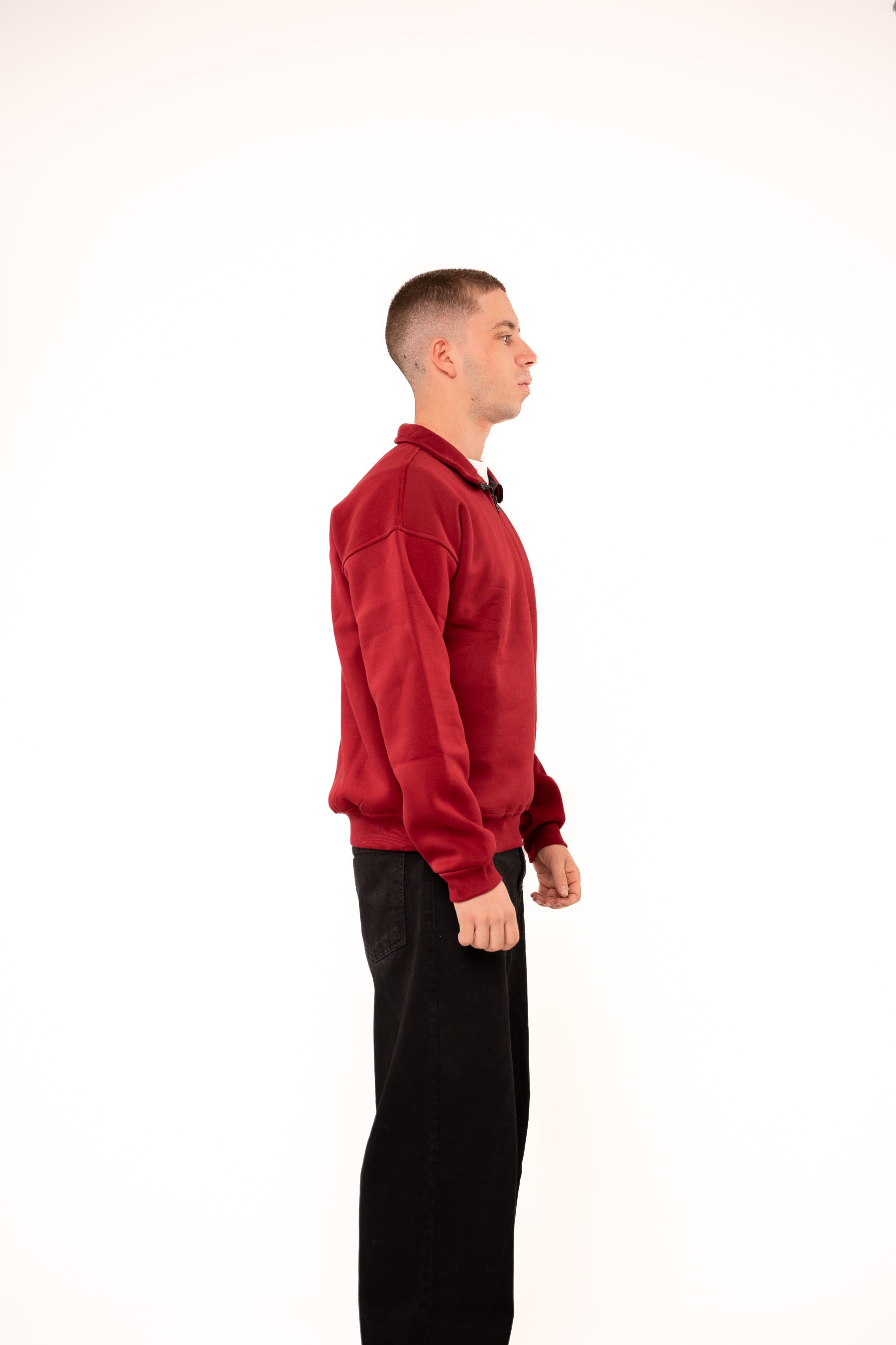 Wine Burgundy Quarter-Zip