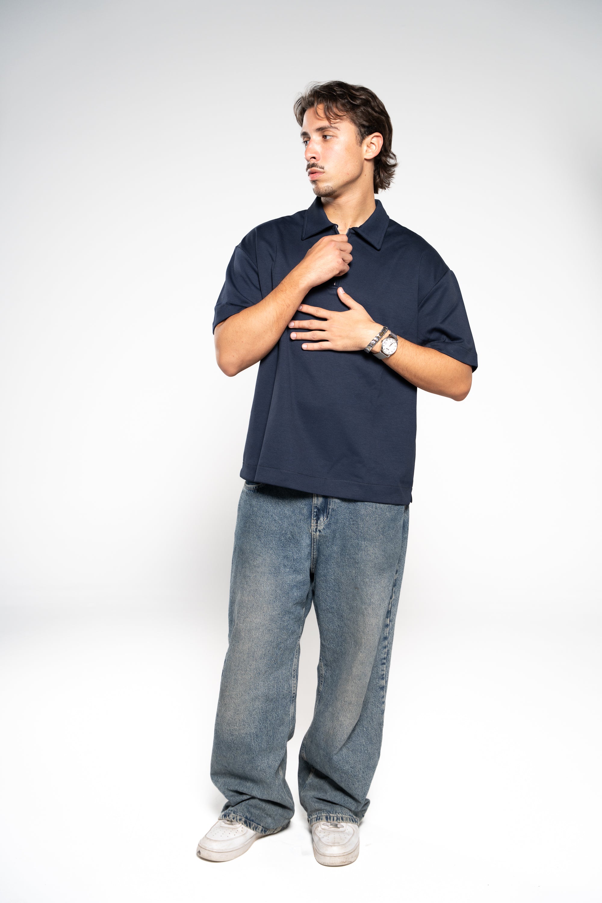 Absolute Zero Zip Up Polo