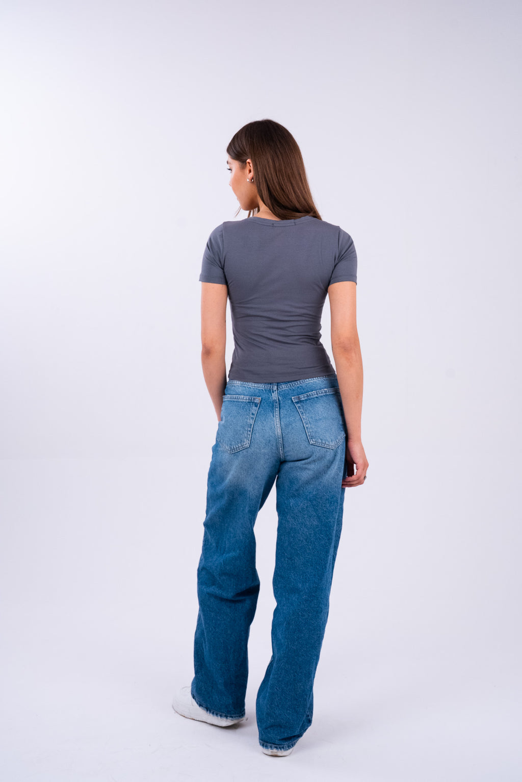 Dim Gray U-Shaped Top