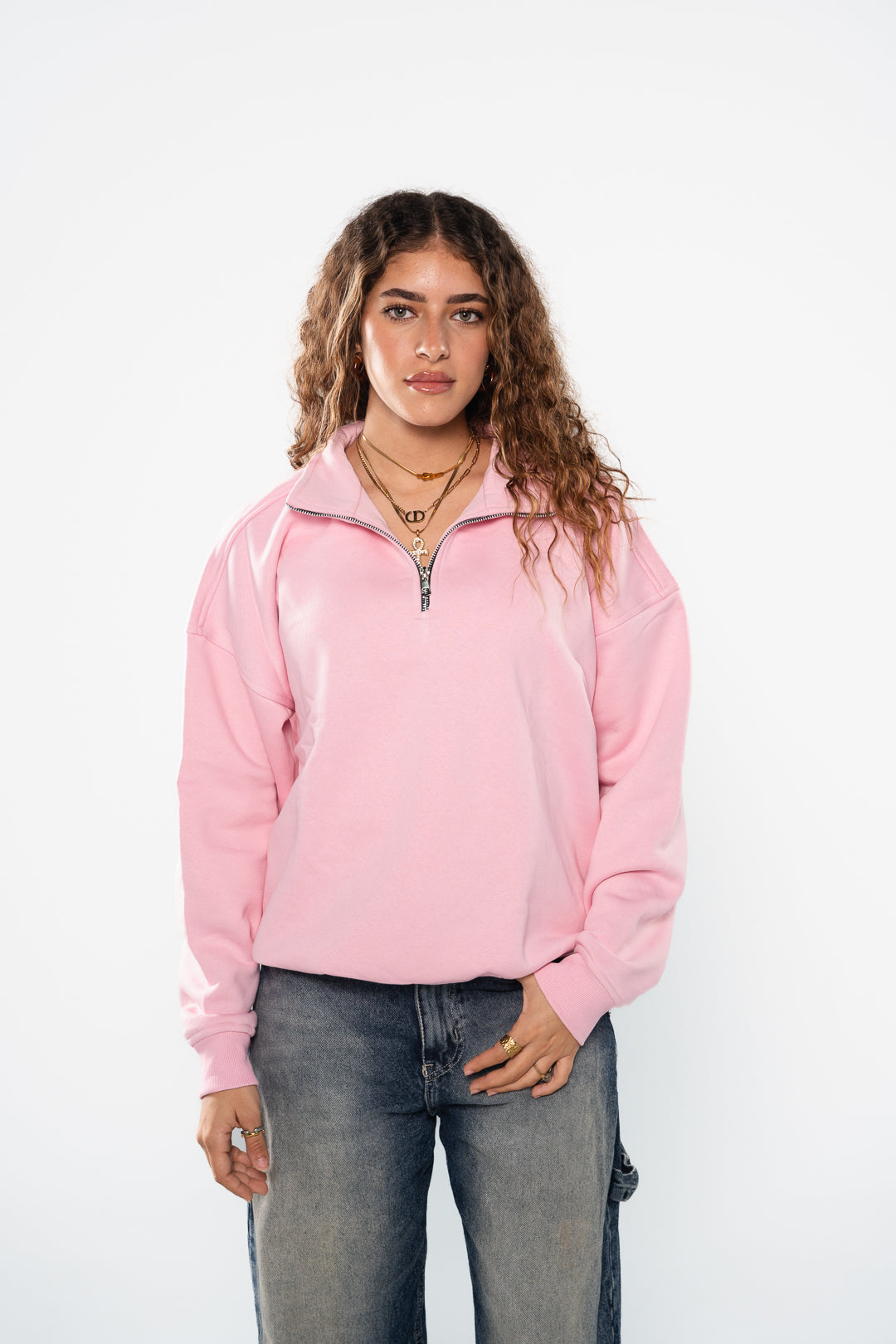 Ballet Pink Quarter-Zipper
